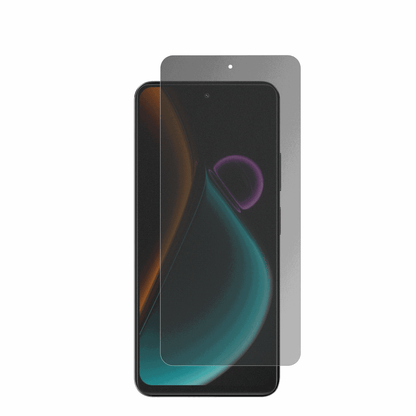 BlackviewColor 6 mit aufgebrachter dipos Flex Schutzfolie, die seitliche Einblicke blockiert