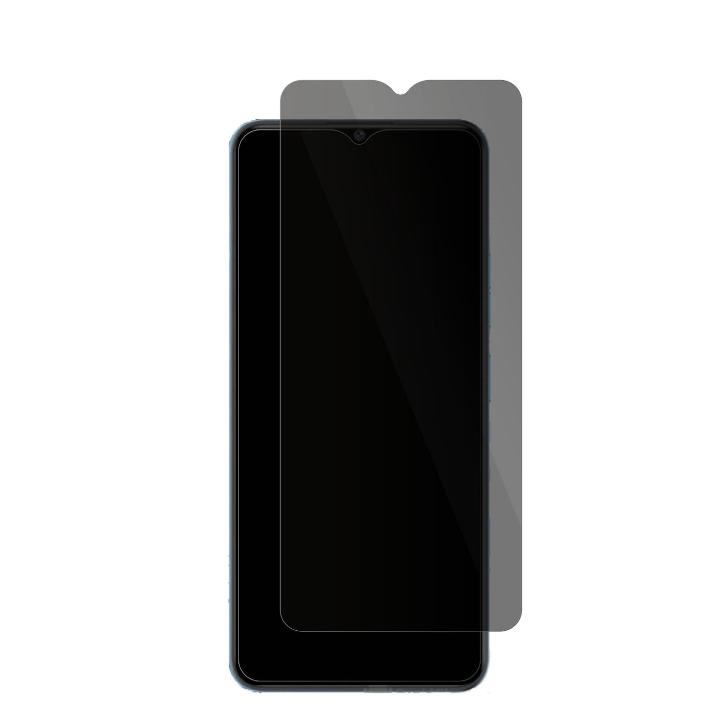 CoolpadCool 20s mit aufgebrachter dipos Flex Schutzfolie, die seitliche Einblicke blockiert