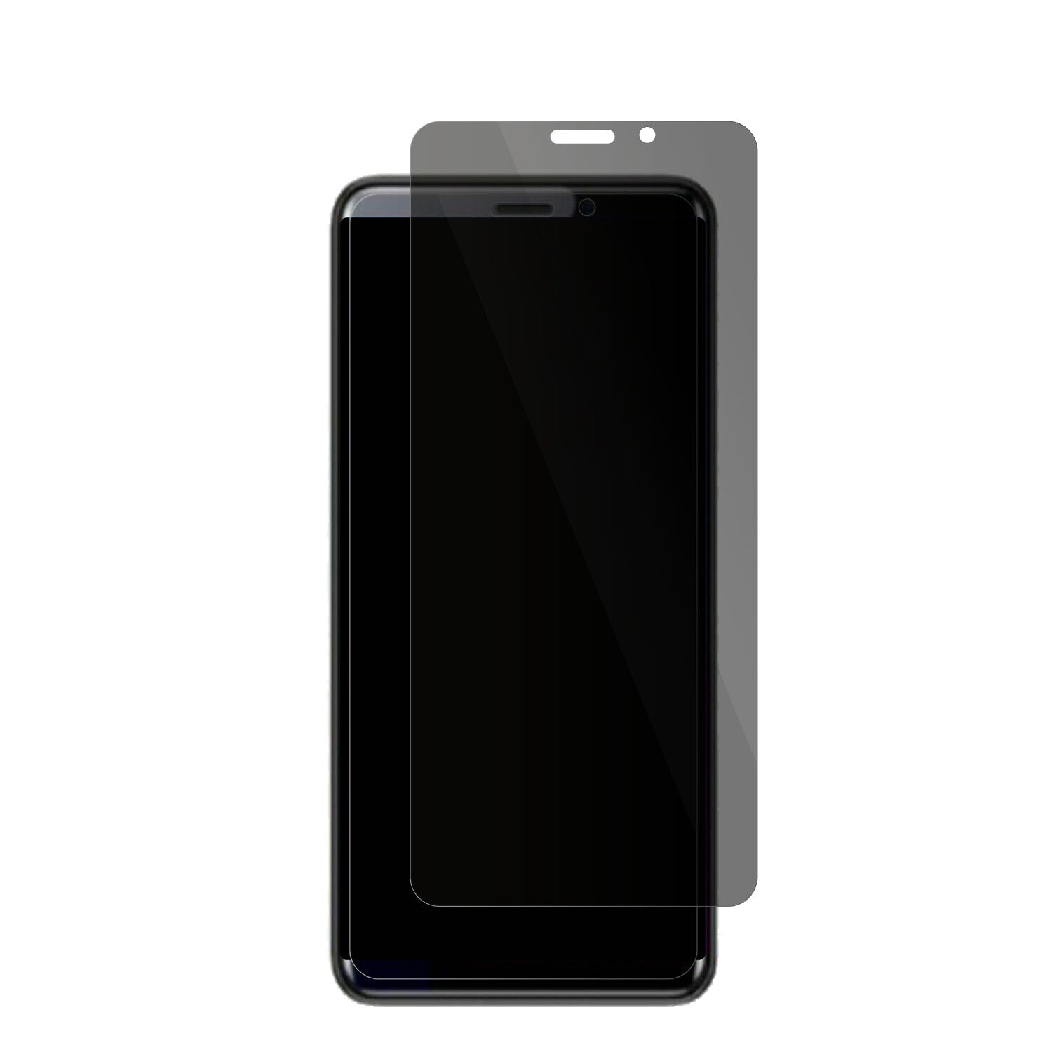 CoolpadCool Play 7C mit aufgebrachter dipos Flex Schutzfolie, die seitliche Einblicke blockiert