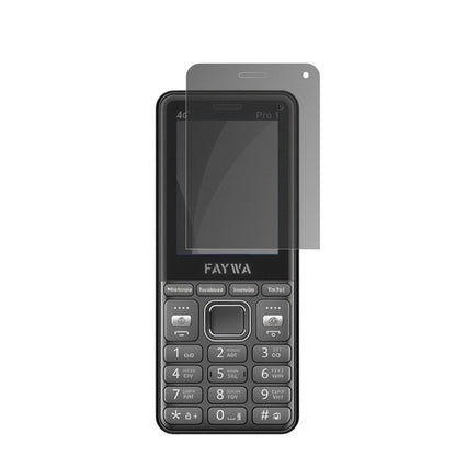 FaywaPro 1 4G mit aufgebrachter dipos Flex Schutzfolie, die seitliche Einblicke blockiert