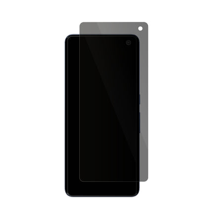 FujitsuArrows 5G F-51A mit aufgebrachter dipos Flex Schutzfolie, die seitliche Einblicke blockiert