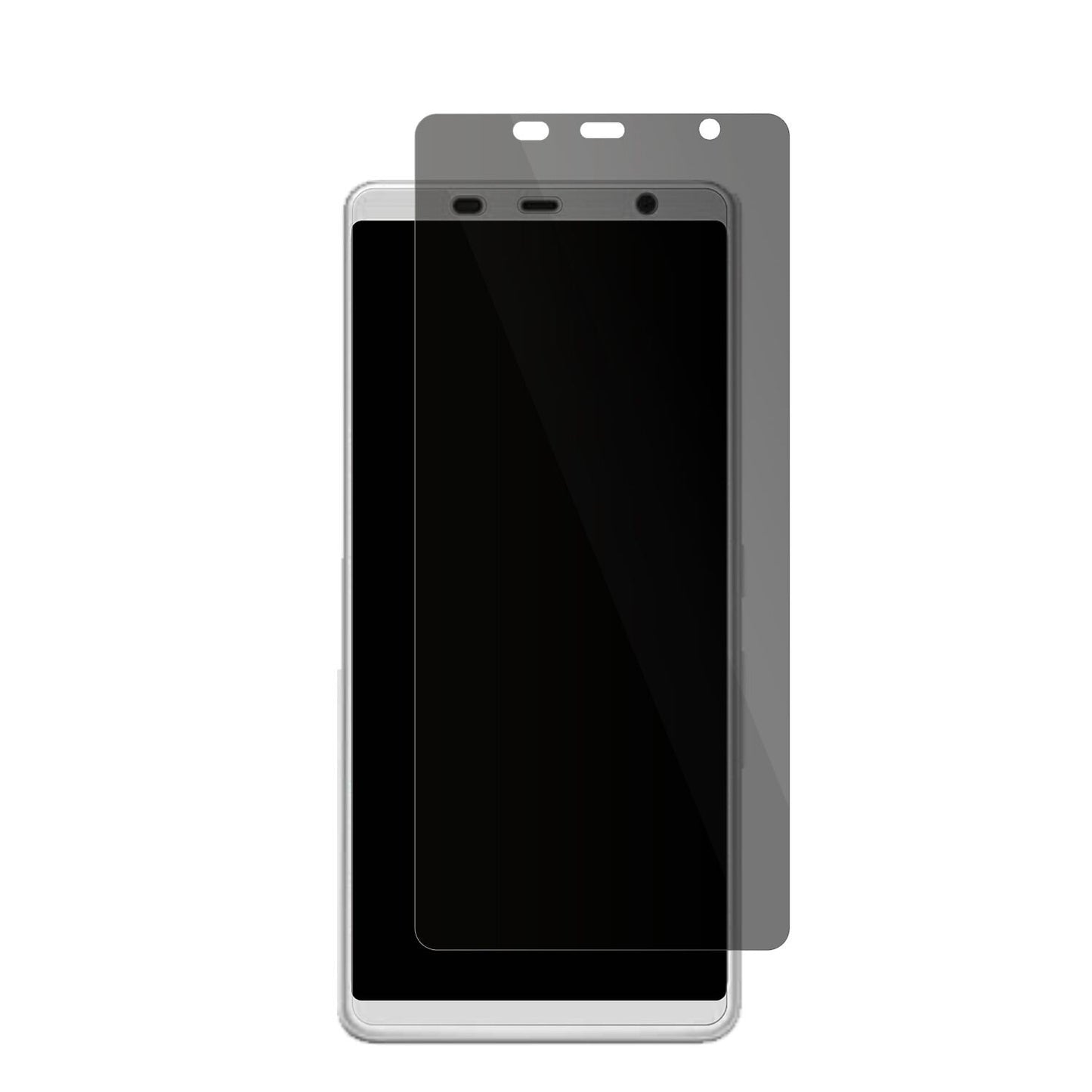FujitsuArrows Be F-02L mit aufgebrachter dipos Flex Schutzfolie, die seitliche Einblicke blockiert