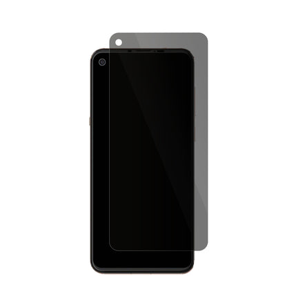 HisenseU30 mit aufgebrachter dipos Flex Schutzfolie, die seitliche Einblicke blockiert