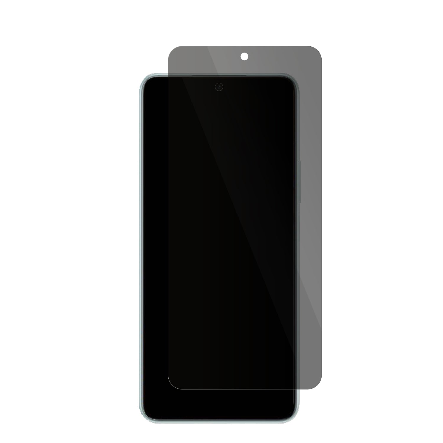 HonorX60 mit aufgebrachter dipos Flex Schutzfolie, die seitliche Einblicke blockiert