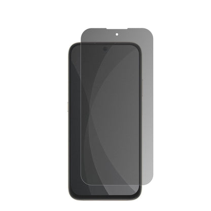HonorX7e Plus 5G mit aufgebrachter dipos Flex Schutzfolie, die seitliche Einblicke blockiert
