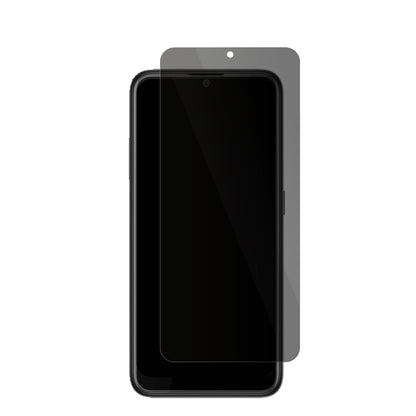 HTCWildfire E1 Plus mit aufgebrachter dipos Flex Schutzfolie, die seitliche Einblicke blockiert