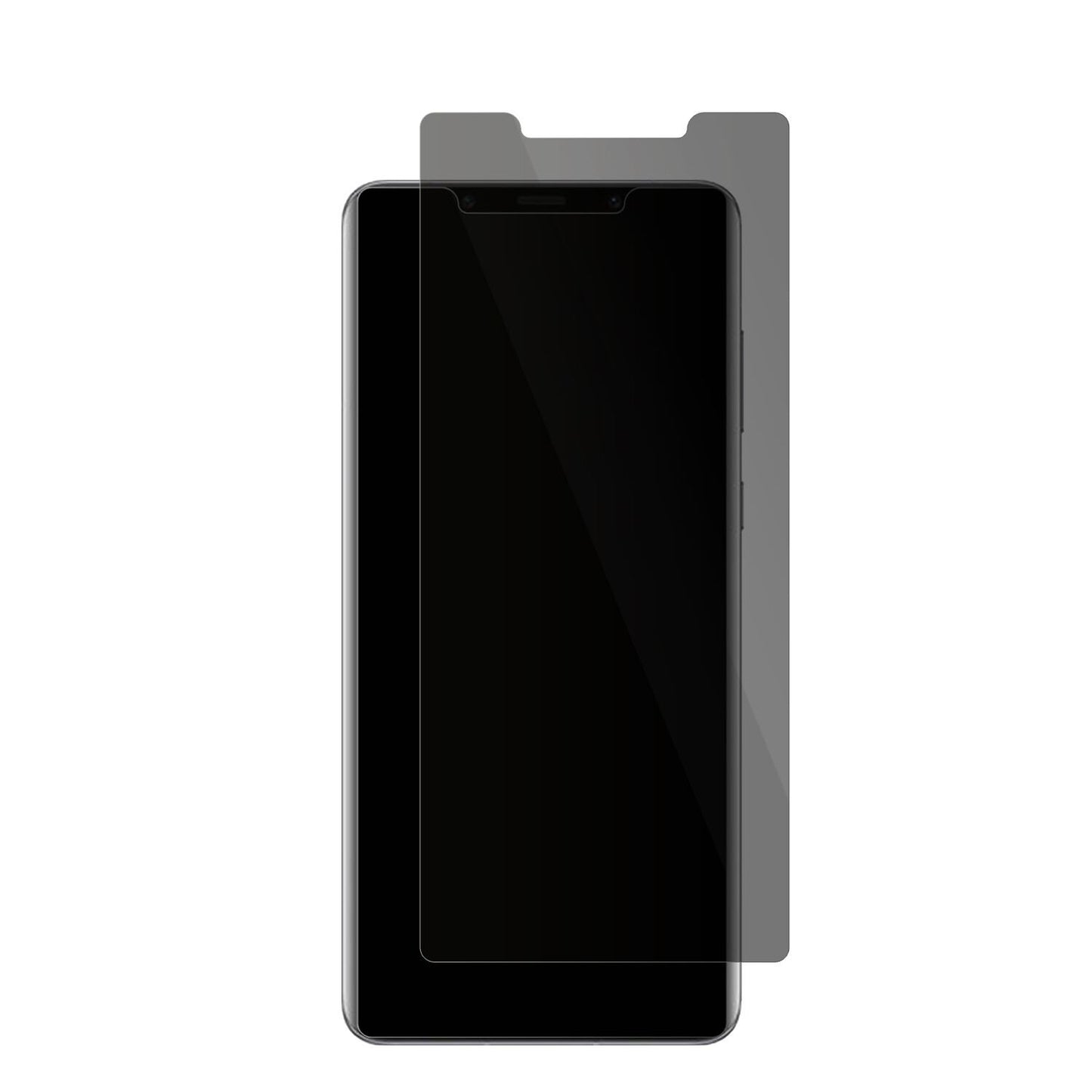 HuaweiMate 50 RS Porsche Design mit aufgebrachter dipos Flex Schutzfolie, die seitliche Einblicke blockiert