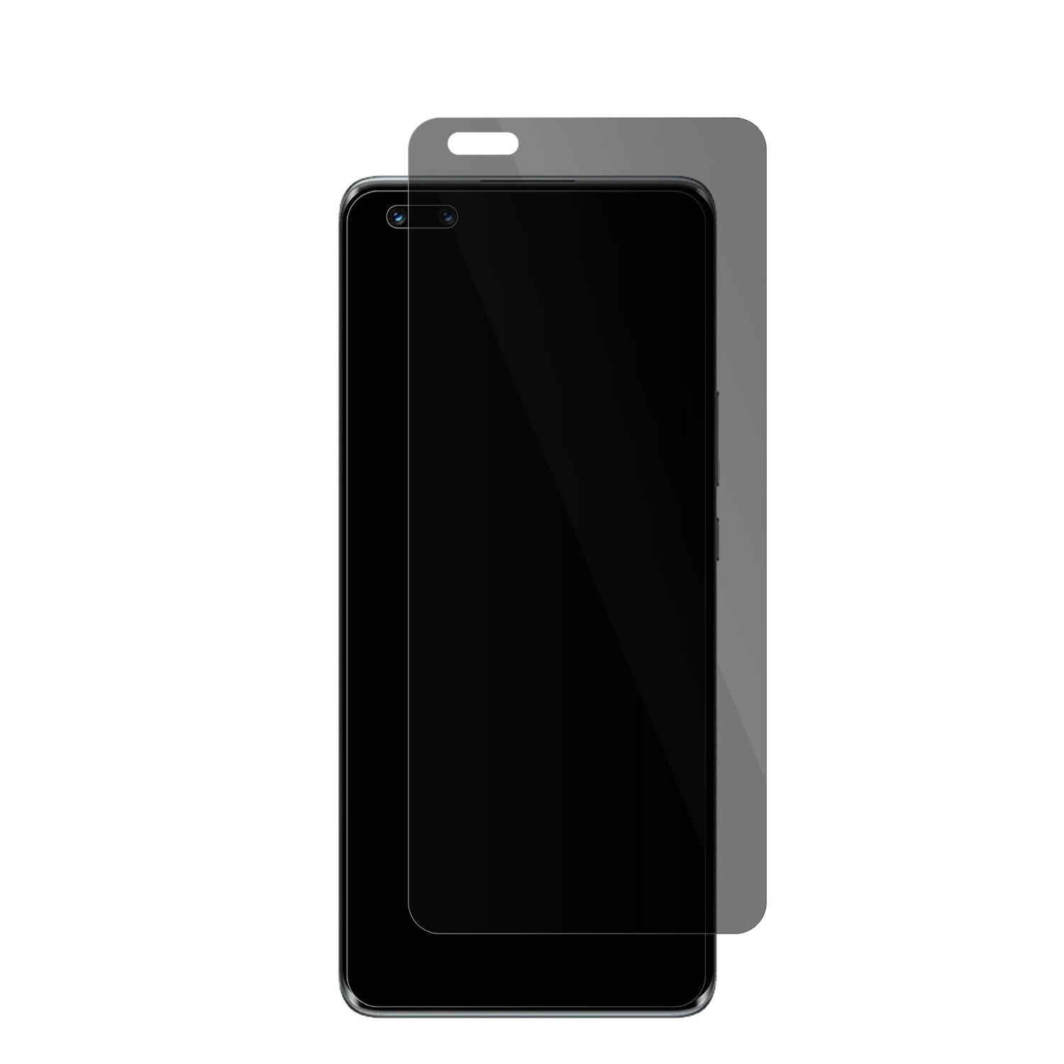 HuaweiNova 10 Pro mit aufgebrachter dipos Flex Schutzfolie, die seitliche Einblicke blockiert