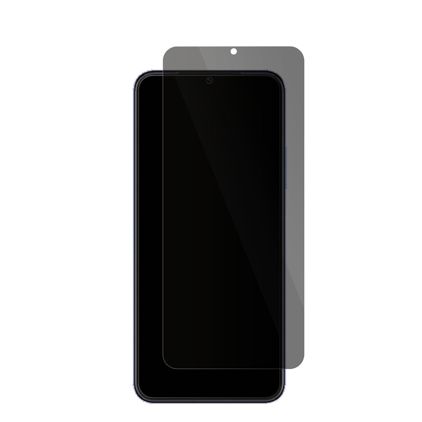 HuaweiNova Y61 mit aufgebrachter dipos Flex Schutzfolie, die seitliche Einblicke blockiert