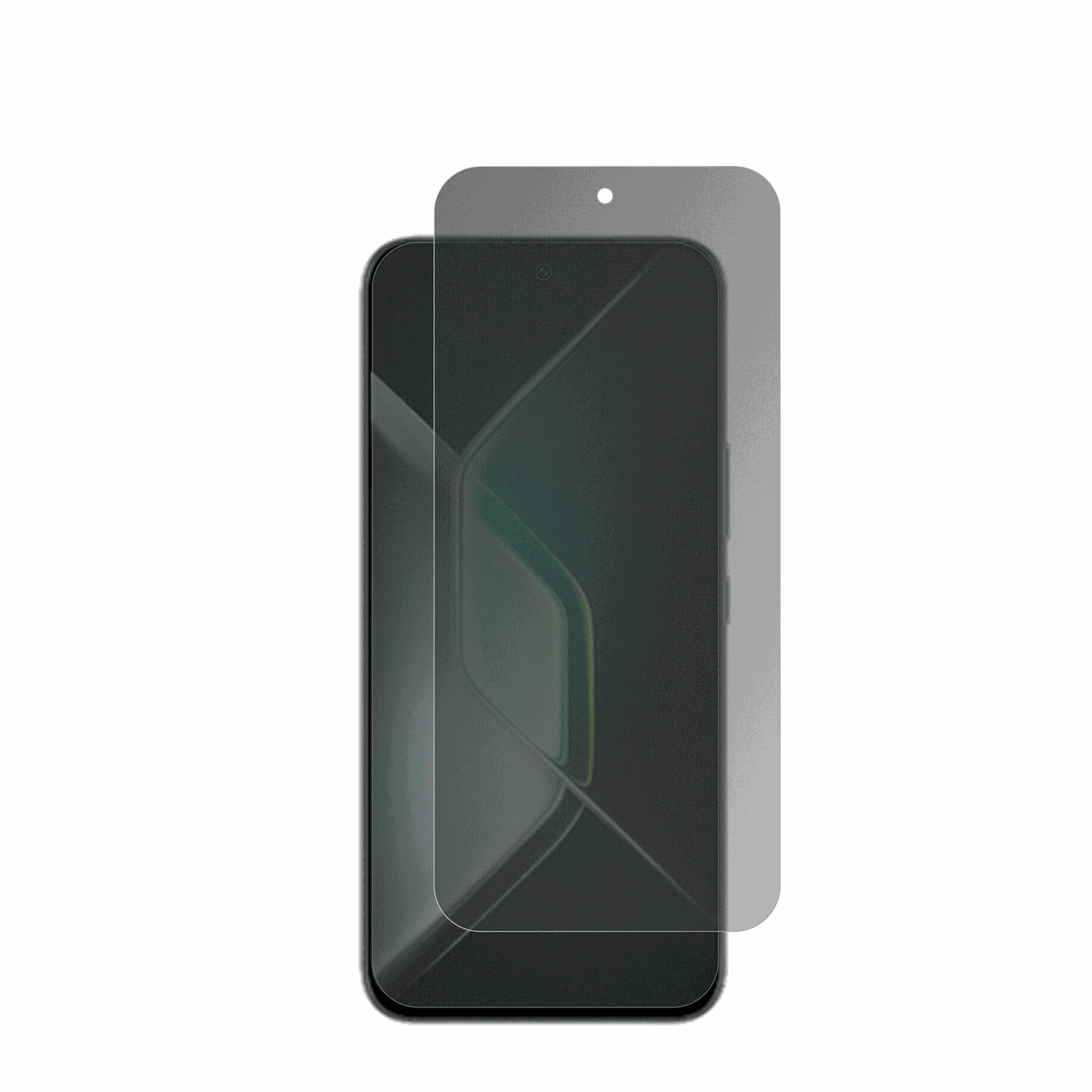 InfinixGT 50 Pro mit aufgebrachter dipos Flex Schutzfolie, die seitliche Einblicke blockiert