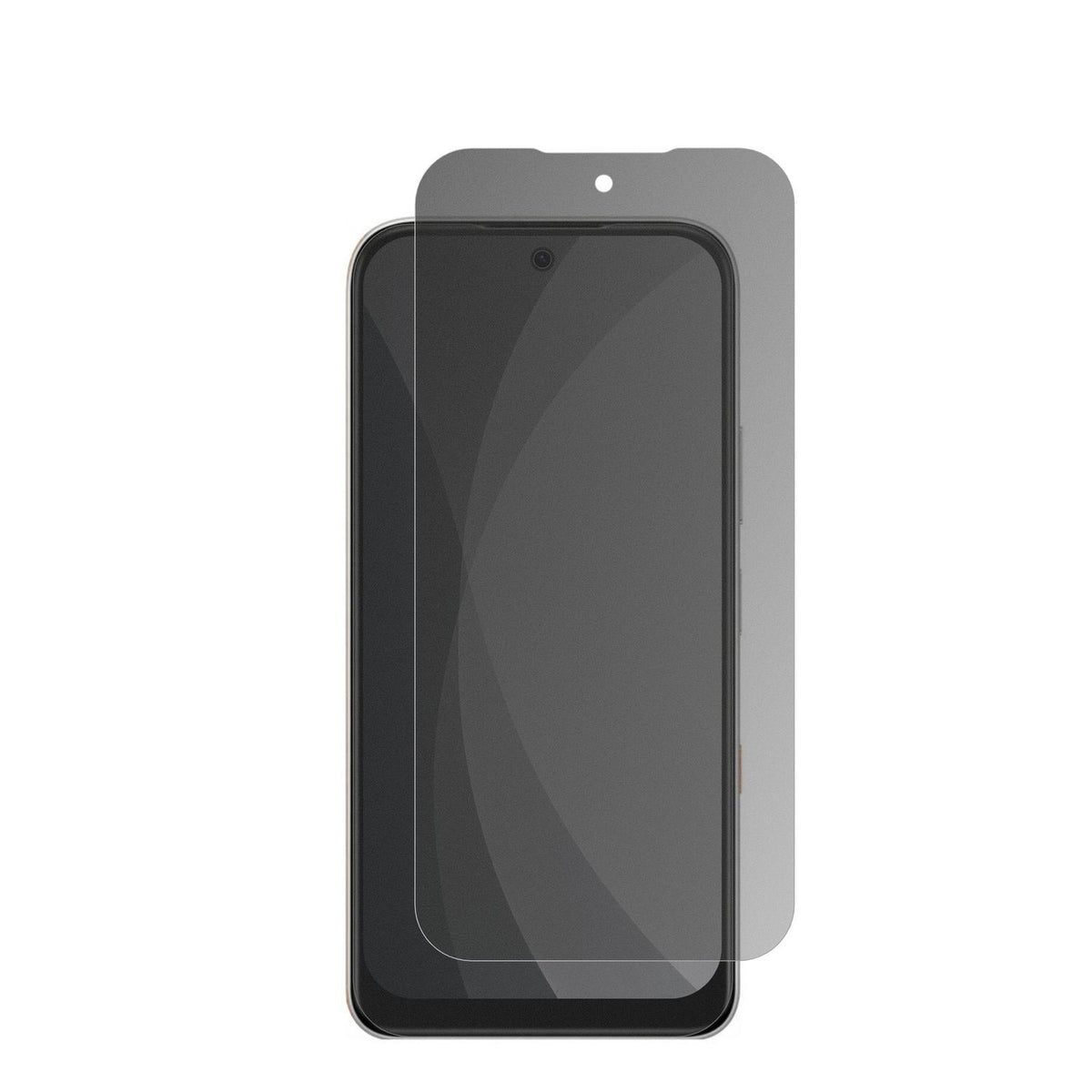 InfinixHot 70 Pro mit aufgebrachter dipos Flex Schutzfolie, die seitliche Einblicke blockiert