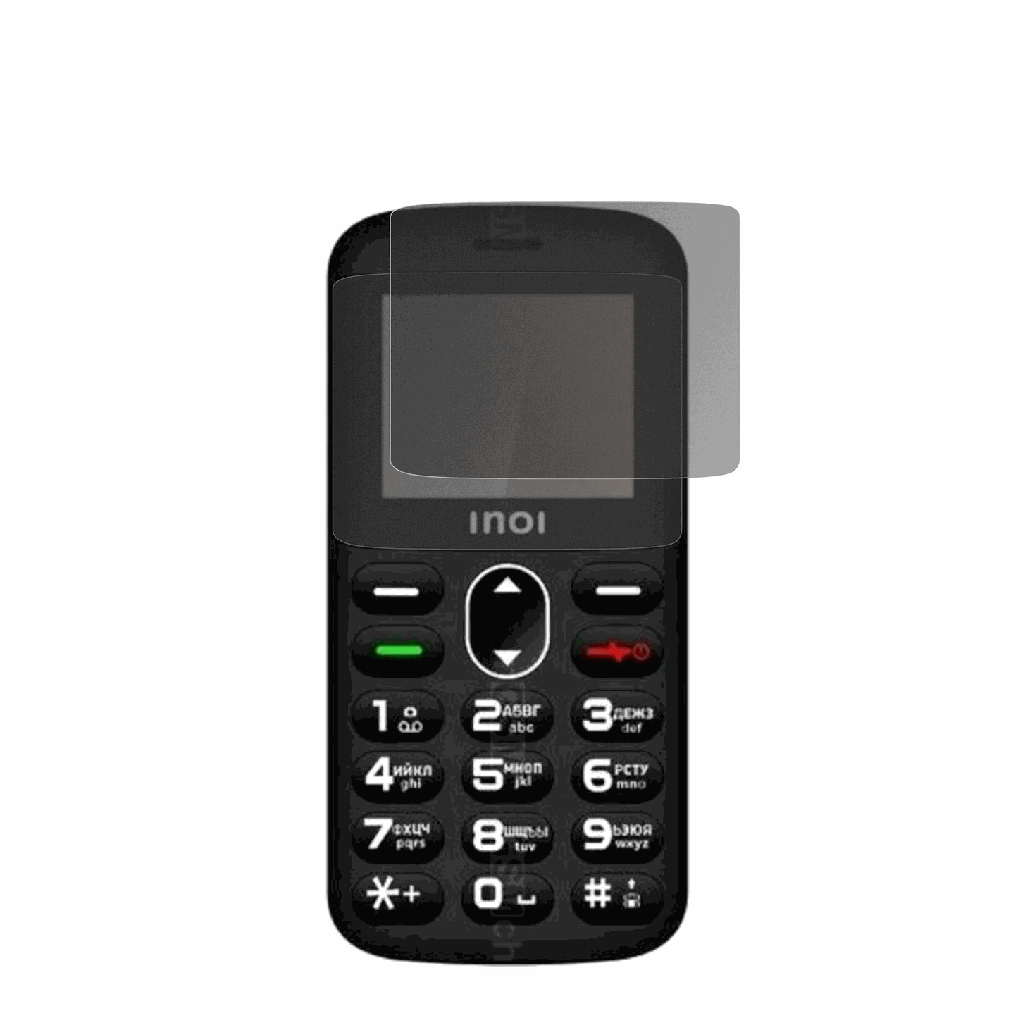 INOI148 Senior 4G mit aufgebrachter dipos Flex Schutzfolie, die seitliche Einblicke blockiert