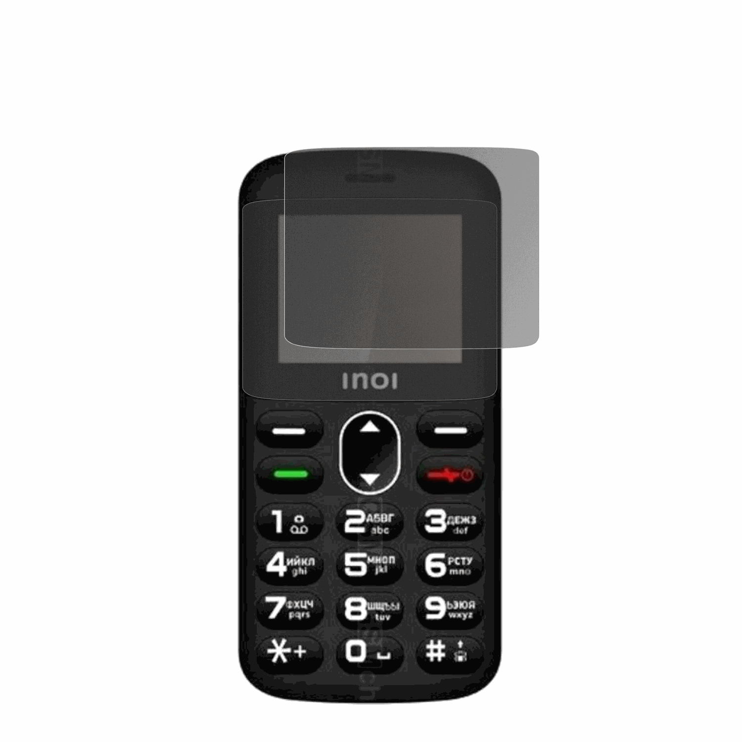 INOI148 Senior 4G mit aufgebrachter dipos Flex Schutzfolie, die seitliche Einblicke blockiert
