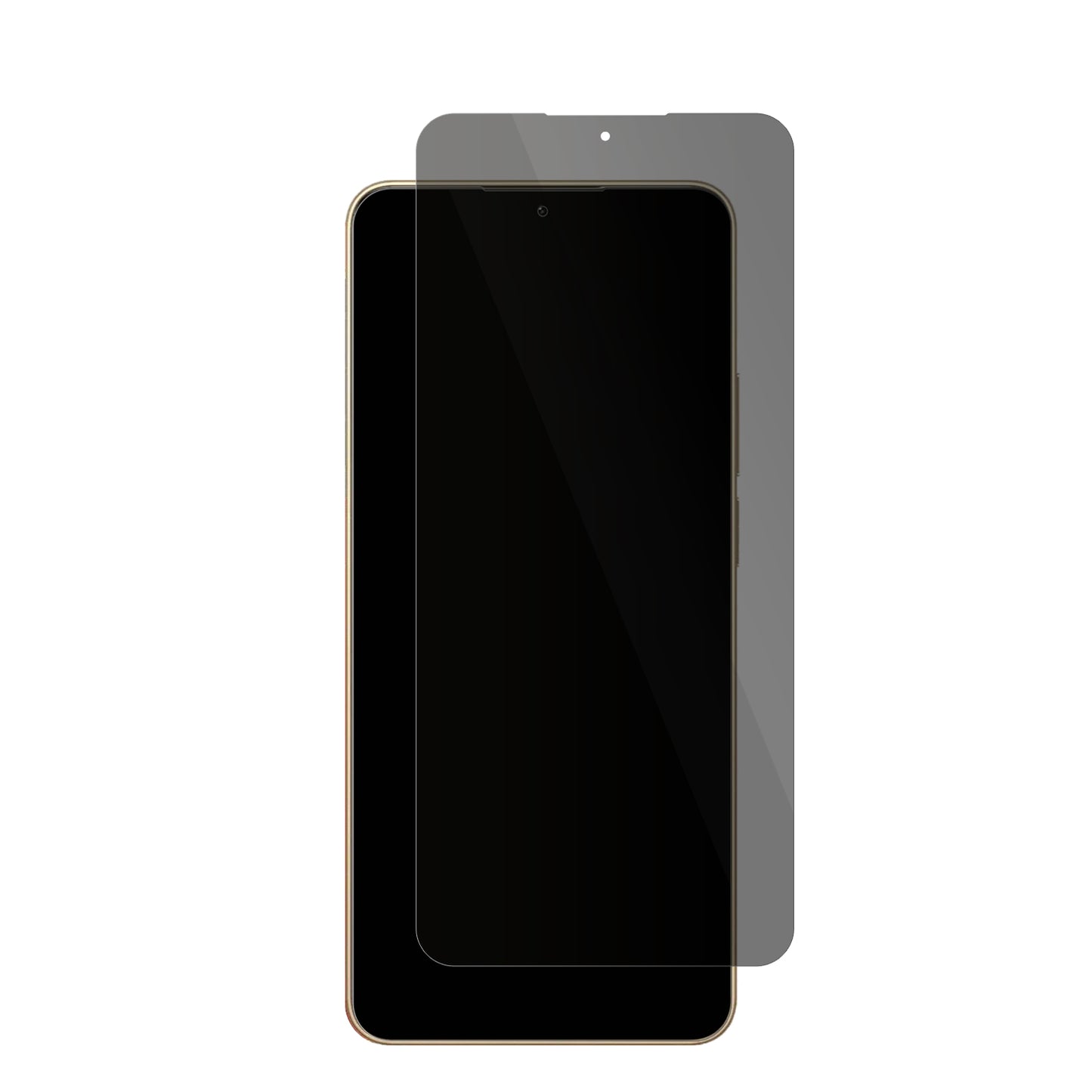 MeizuNote 22 mit aufgebrachter dipos Flex Schutzfolie, die seitliche Einblicke blockiert