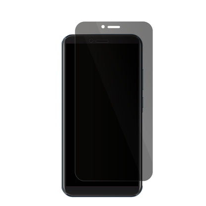 MobicelPX10 mit aufgebrachter dipos Flex Schutzfolie, die seitliche Einblicke blockiert