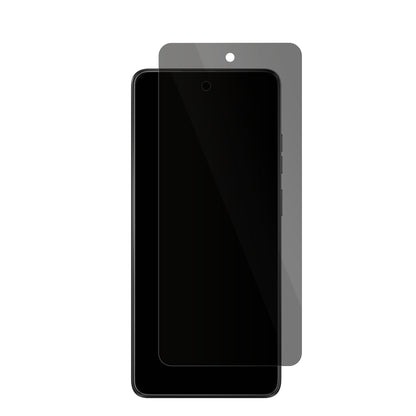 MotorolaMoto E14 mit aufgebrachter dipos Flex Schutzfolie, die seitliche Einblicke blockiert