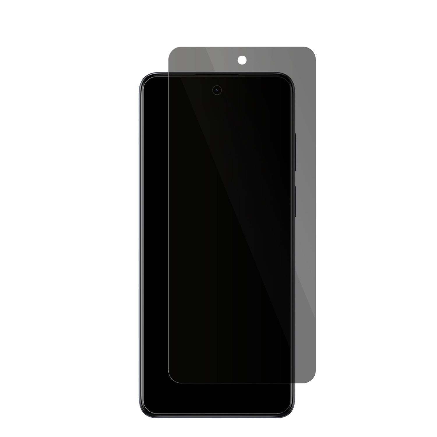MotorolaMoto E32 mit aufgebrachter dipos Flex Schutzfolie, die seitliche Einblicke blockiert