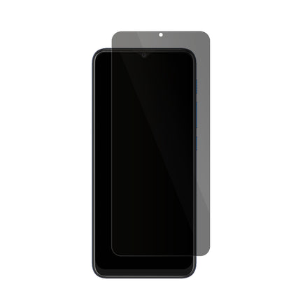 MotorolaMoto E7 Power mit aufgebrachter dipos Flex Schutzfolie, die seitliche Einblicke blockiert