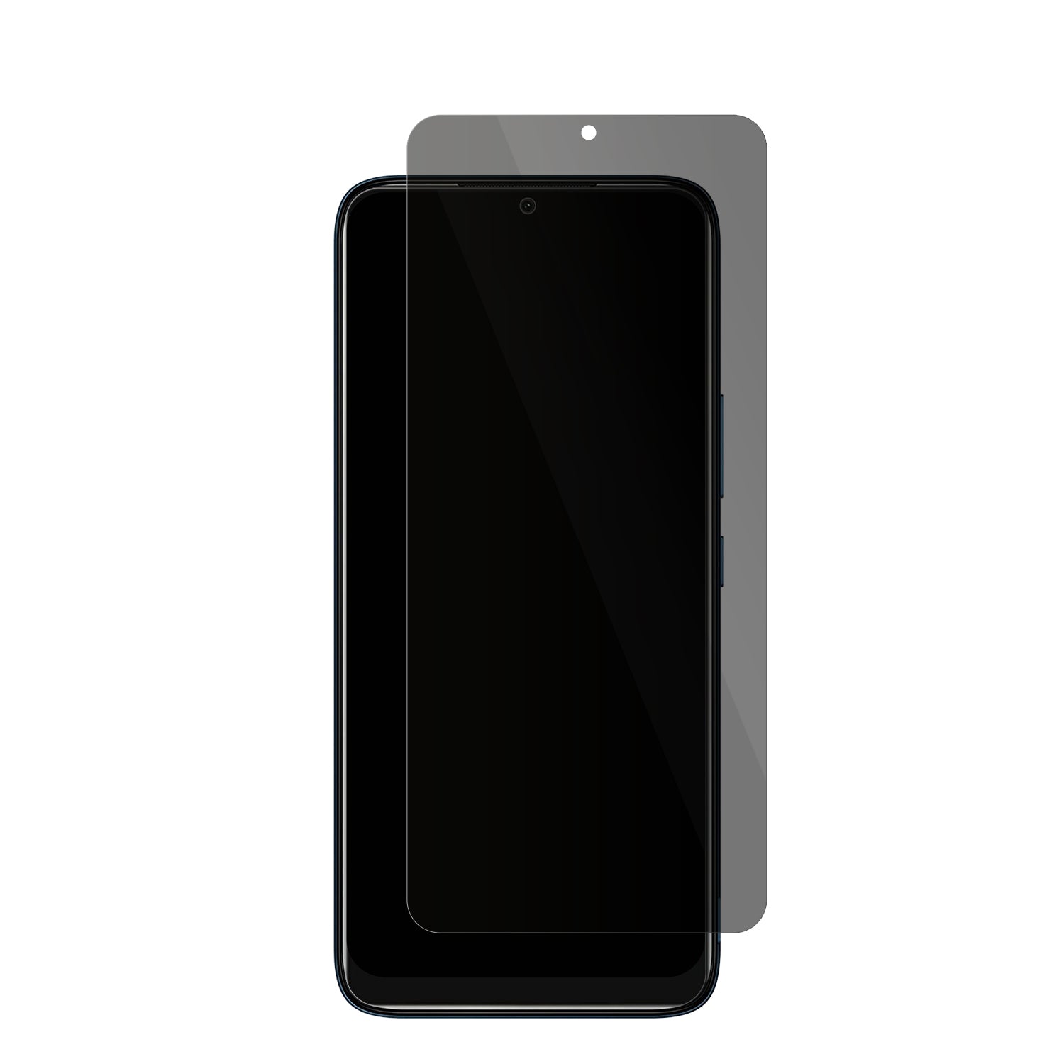 NokiaC12 mit aufgebrachter dipos Flex Schutzfolie, die seitliche Einblicke blockiert