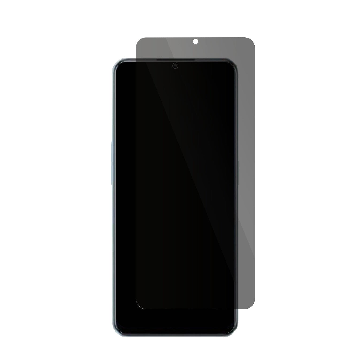 OPPOA58x mit aufgebrachter dipos Flex Schutzfolie, die seitliche Einblicke blockiert
