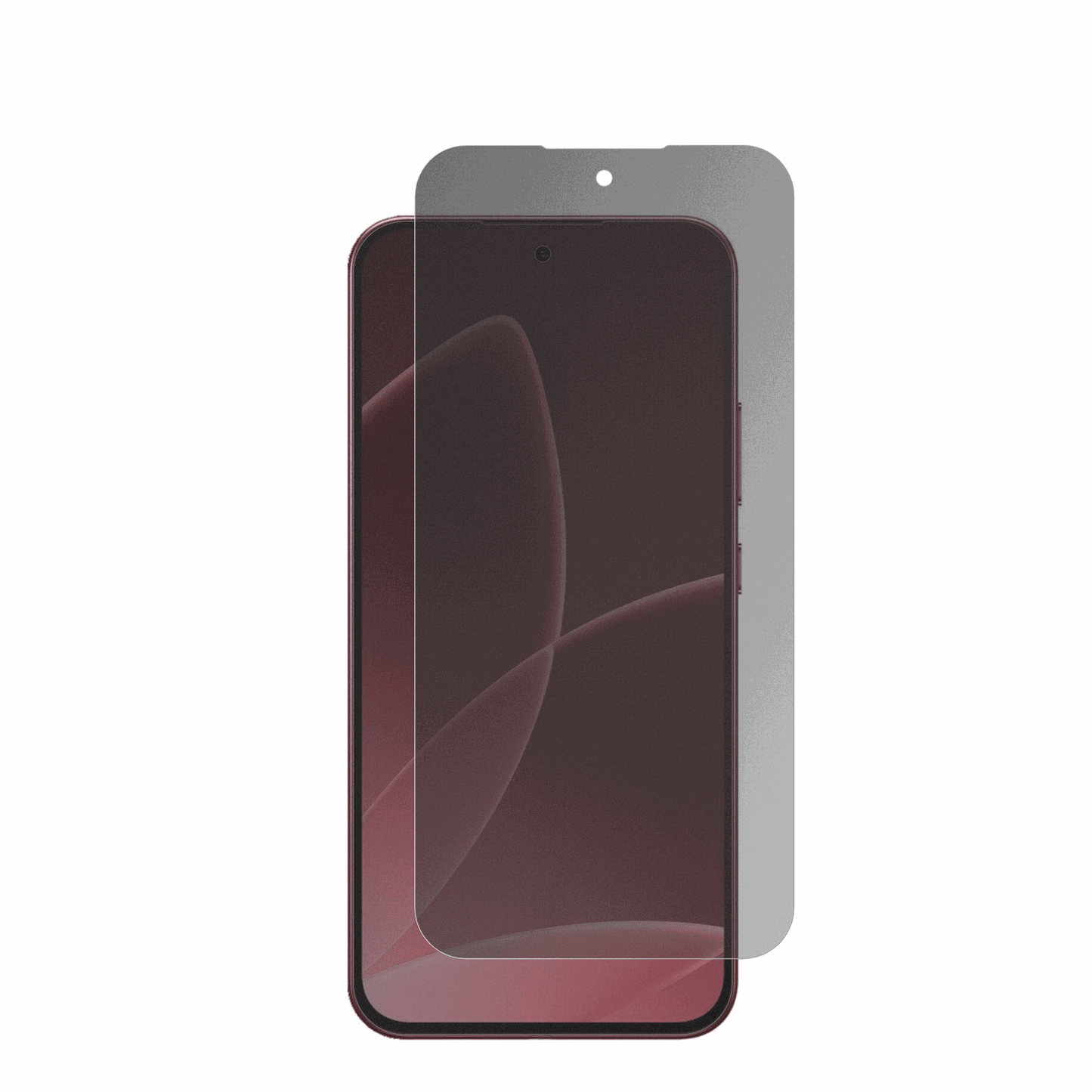 OppoF33 Pro 5G mit aufgebrachter dipos Flex Schutzfolie, die seitliche Einblicke blockiert