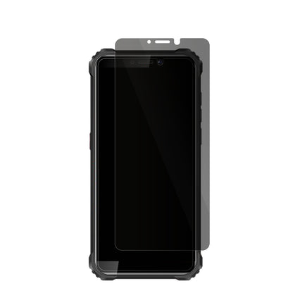 OukitelWP5 mit aufgebrachter dipos Flex Schutzfolie, die seitliche Einblicke blockiert