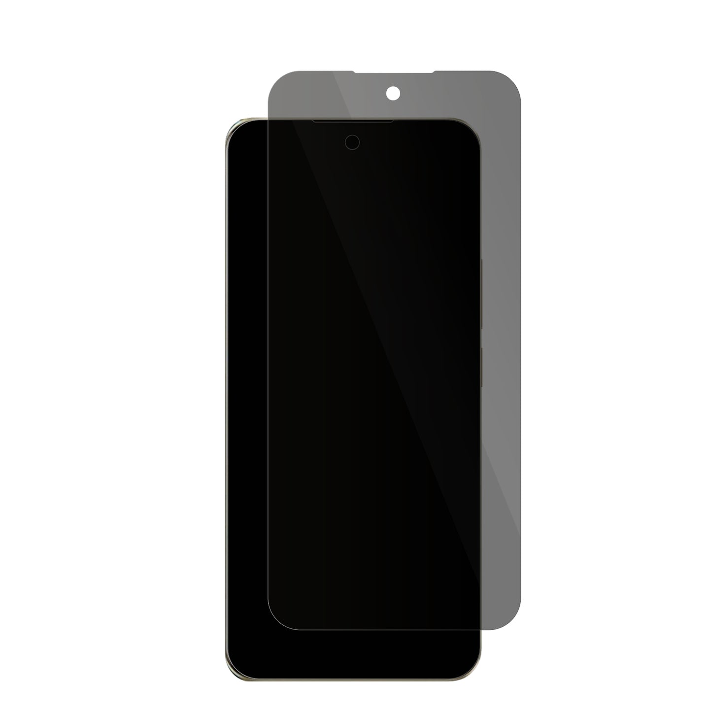 Realme13 Pro mit aufgebrachter dipos Flex Schutzfolie, die seitliche Einblicke blockiert