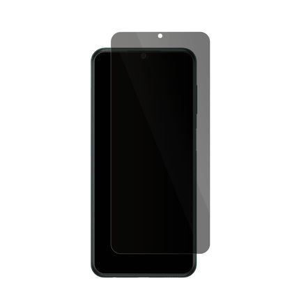 SamsungGalaxy M13 5G mit aufgebrachter dipos Flex Schutzfolie, die seitliche Einblicke blockiert