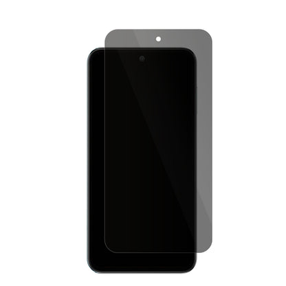 SamsungGalaxy M35 5G mit aufgebrachter dipos Flex Schutzfolie, die seitliche Einblicke blockiert