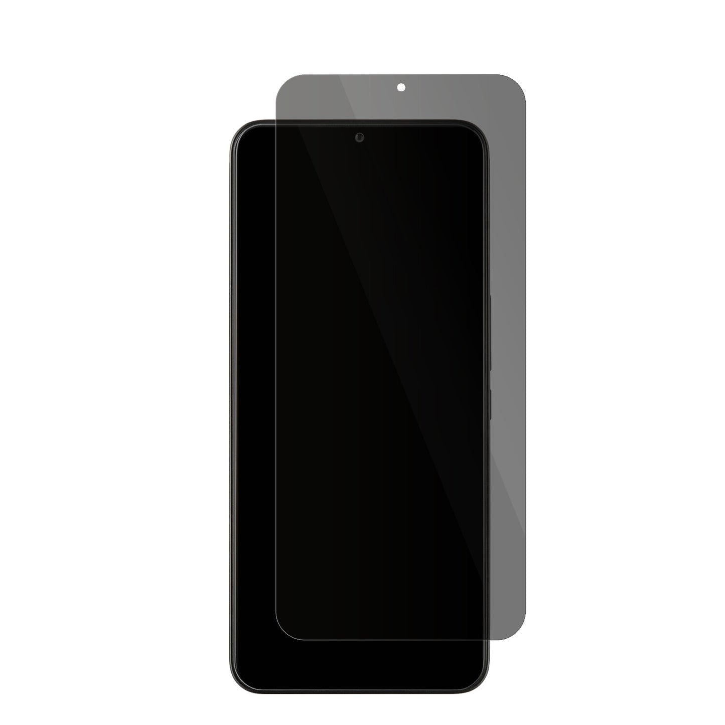 TCL40R mit aufgebrachter dipos Flex Schutzfolie, die seitliche Einblicke blockiert