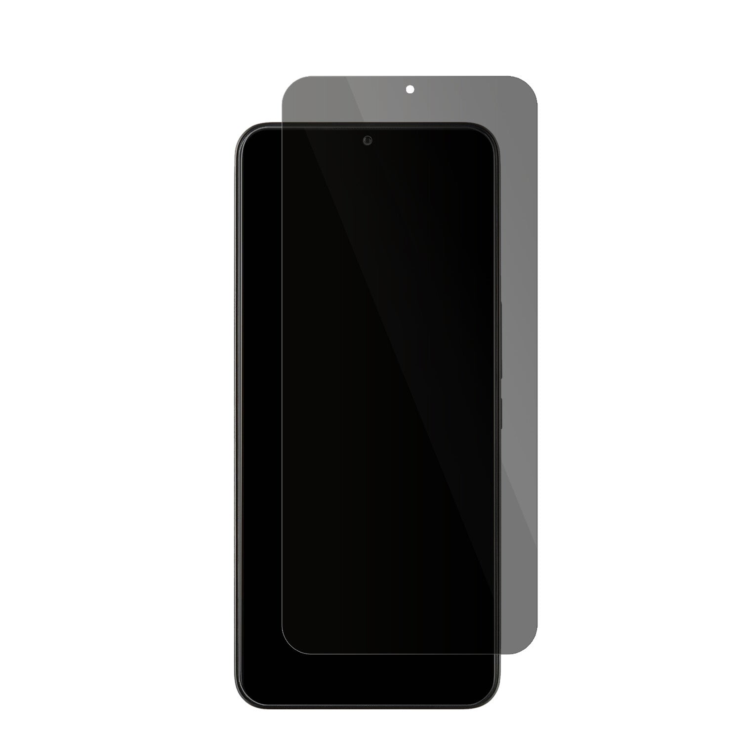 TCL40R mit aufgebrachter dipos Flex Schutzfolie, die seitliche Einblicke blockiert