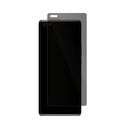 TD TechN8 Pro mit aufgebrachter dipos Flex Schutzfolie, die seitliche Einblicke blockiert