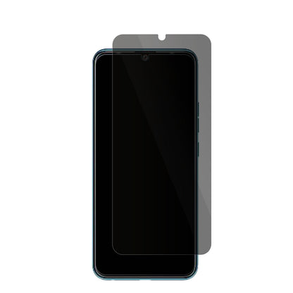 TecnoSpark 9 mit aufgebrachter dipos Flex Schutzfolie, die seitliche Einblicke blockiert