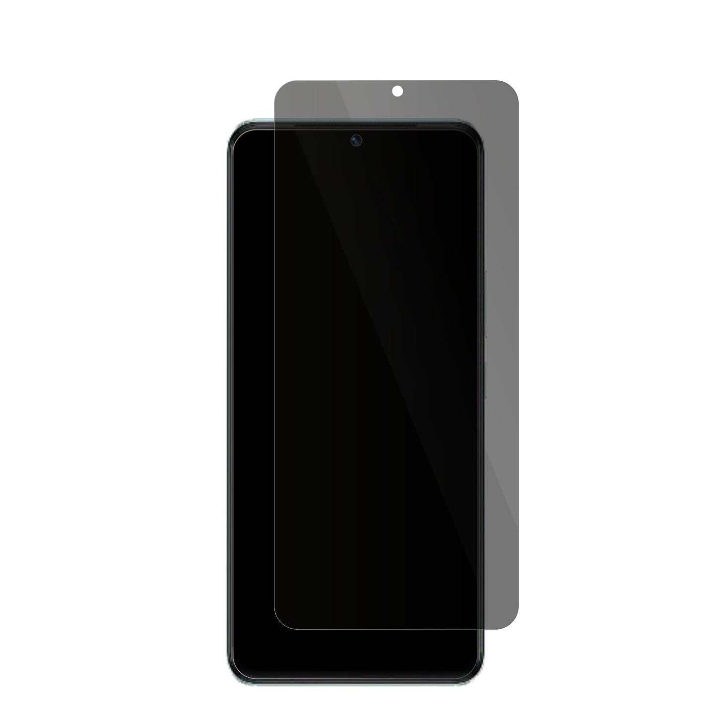 VivoT1 Pro 5G mit aufgebrachter dipos Flex Schutzfolie, die seitliche Einblicke blockiert