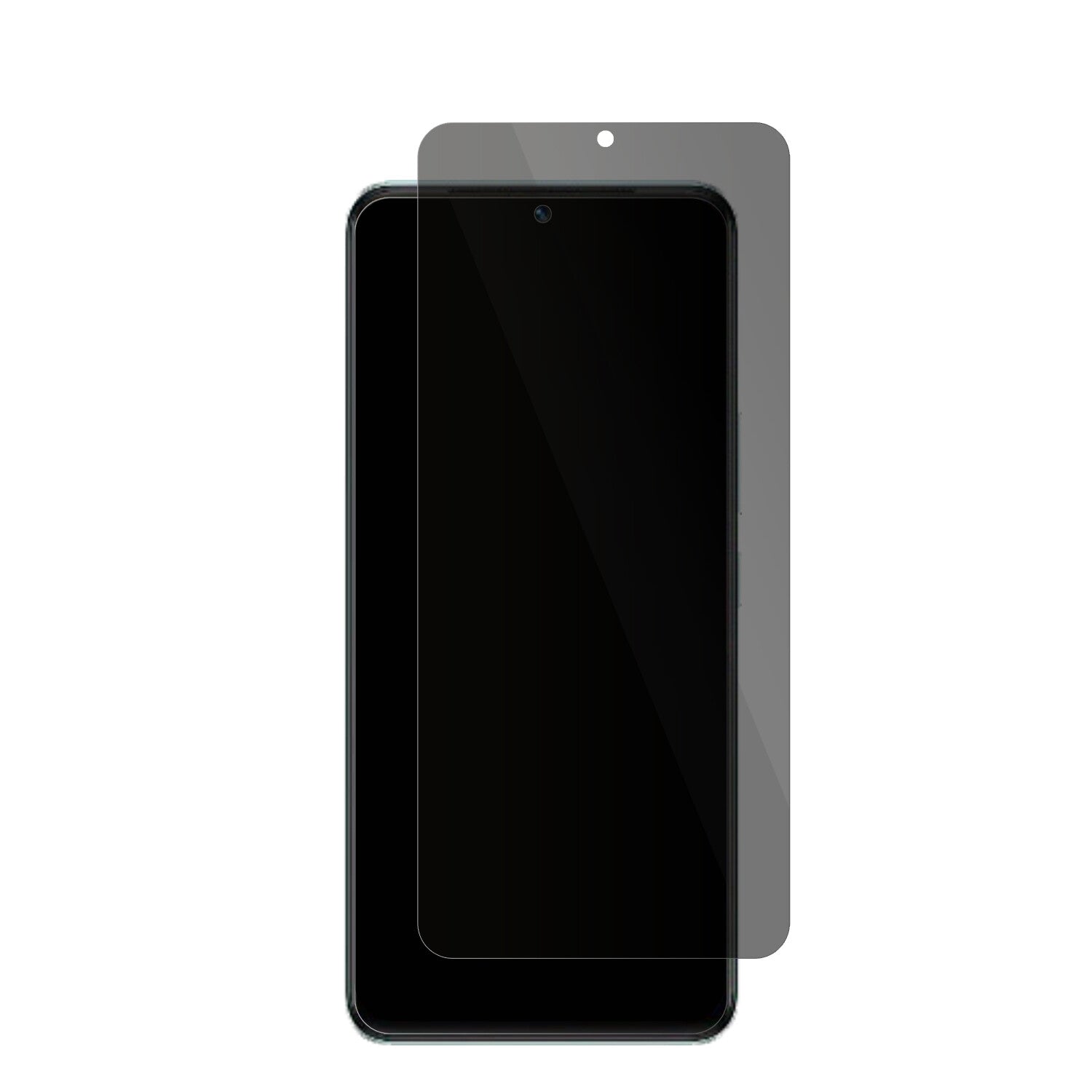 VivoT1 Pro 5G mit aufgebrachter dipos Flex Schutzfolie, die seitliche Einblicke blockiert