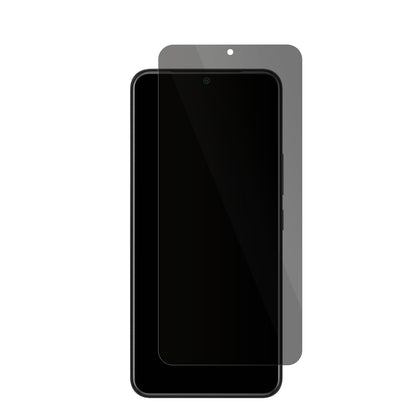 VivoV25e mit aufgebrachter dipos Flex Schutzfolie, die seitliche Einblicke blockiert