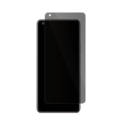 VivoX50 5G mit aufgebrachter dipos Flex Schutzfolie, die seitliche Einblicke blockiert