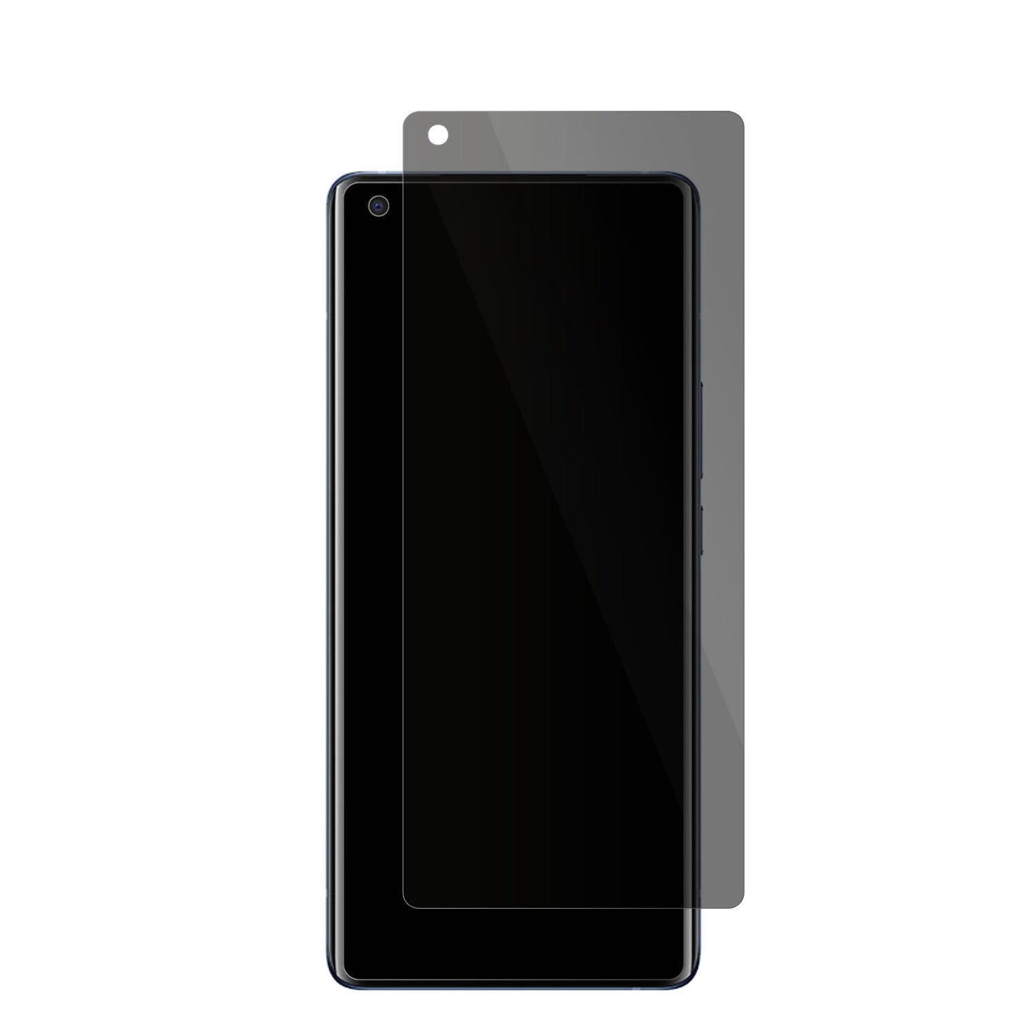 VivoX50 Pro Plus mit aufgebrachter dipos Flex Schutzfolie, die seitliche Einblicke blockiert
