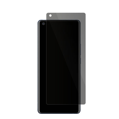 VivoX50 Pro Plus mit aufgebrachter dipos Flex Schutzfolie, die seitliche Einblicke blockiert