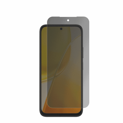VivoY51 Pro 5G mit aufgebrachter dipos Flex Schutzfolie, die seitliche Einblicke blockiert