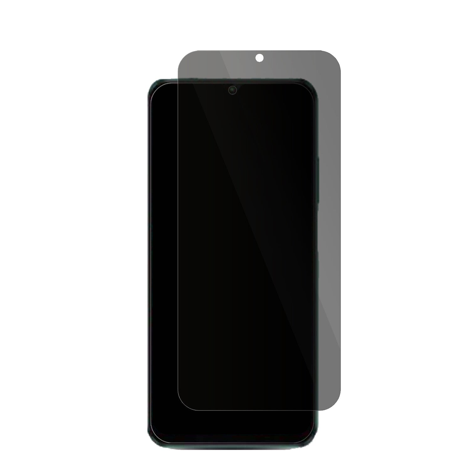 WALTONPrimo R10 mit aufgebrachter dipos Flex Schutzfolie, die seitliche Einblicke blockiert