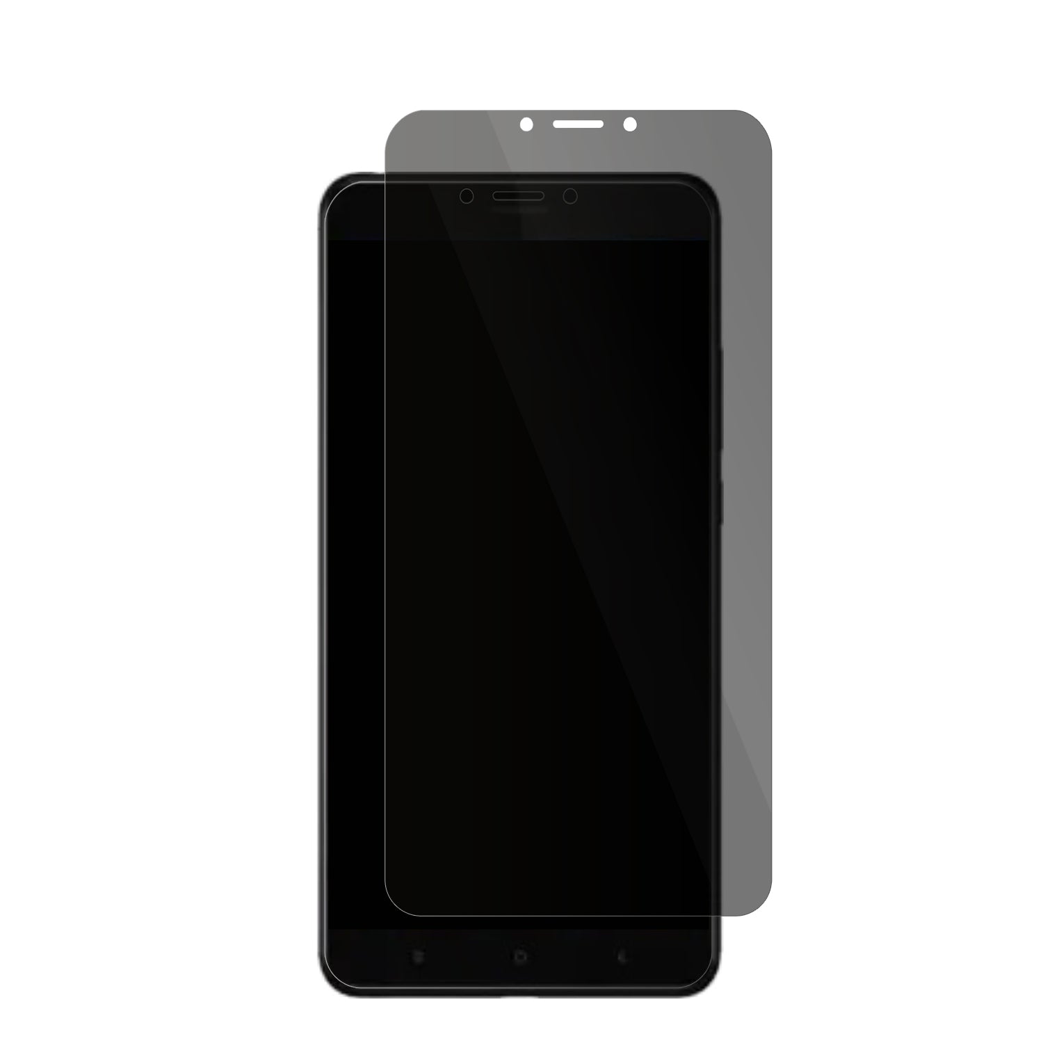 XiaomiMi Max 3 mit aufgebrachter dipos Flex Schutzfolie, die seitliche Einblicke blockiert