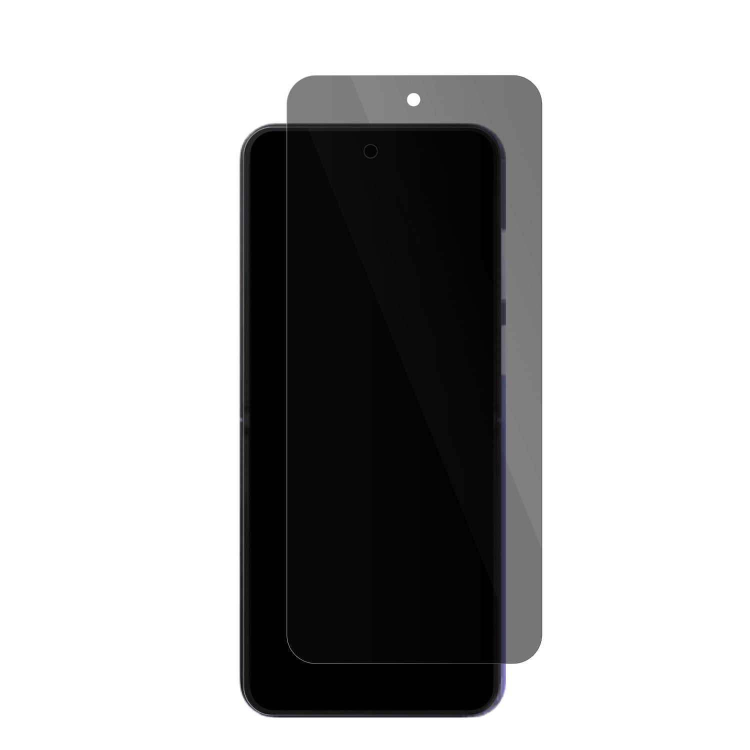 XiaomiMix Flip 2 mit aufgebrachter dipos Flex Schutzfolie, die seitliche Einblicke blockiert