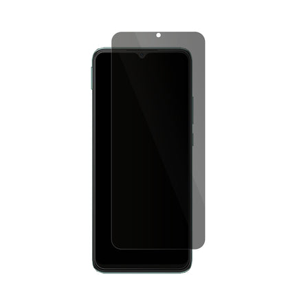 XiaomiPoco C40 mit aufgebrachter dipos Flex Schutzfolie, die seitliche Einblicke blockiert