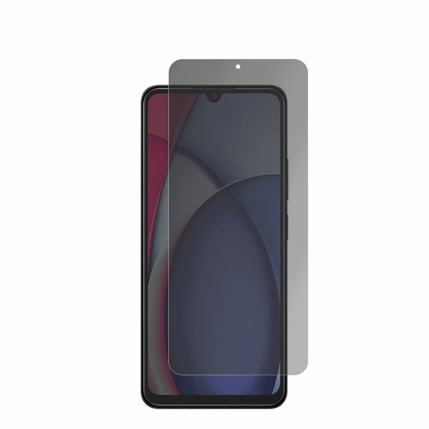 XiaomiRedmi A3 Pro mit aufgebrachter dipos Flex Schutzfolie, die seitliche Einblicke blockiert