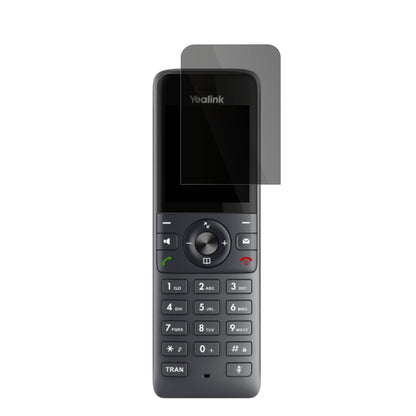 YealinkW71H Dect mit aufgebrachter dipos Flex Schutzfolie, die seitliche Einblicke blockiert