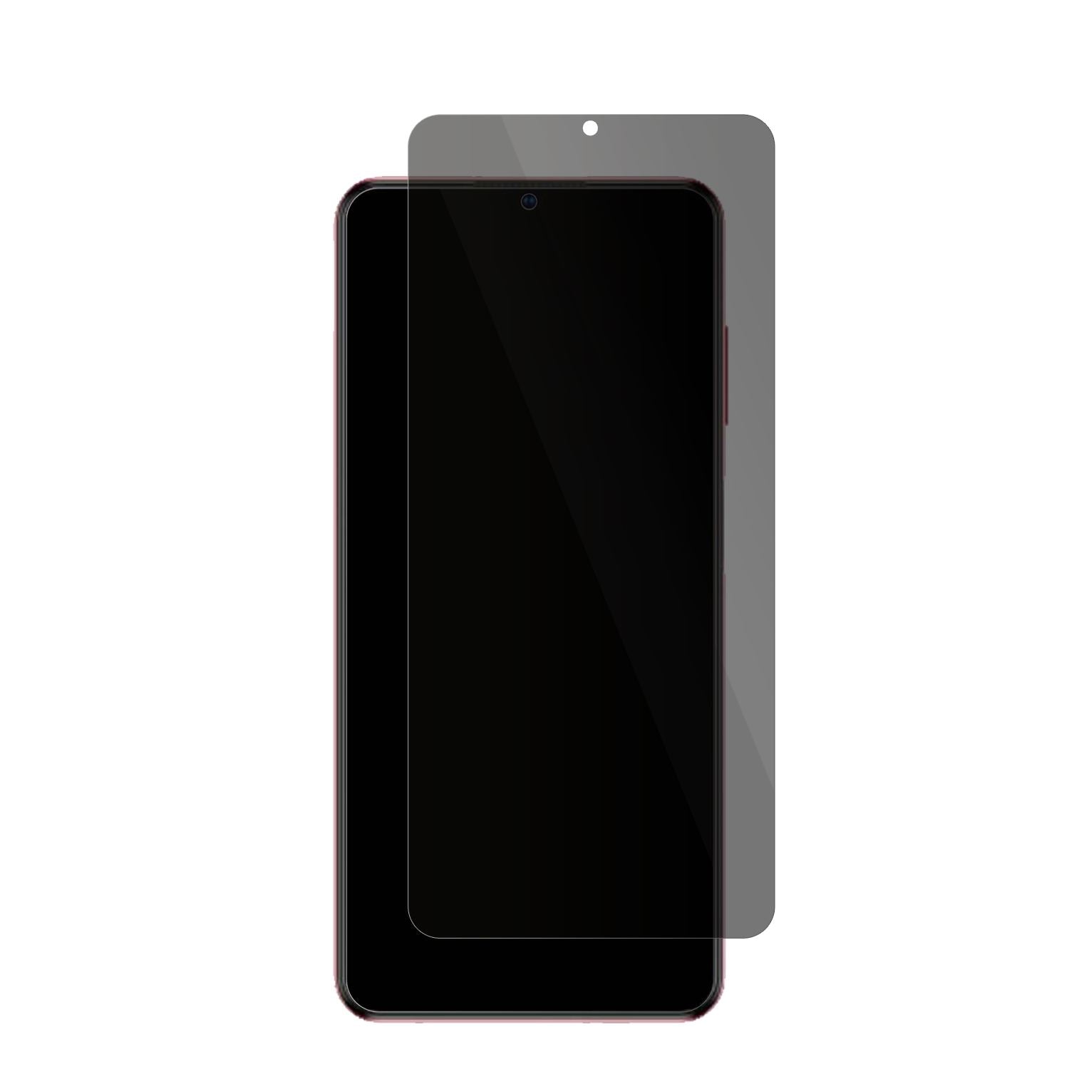 ZTEBlade V40 Vita mit aufgebrachter dipos Flex Schutzfolie, die seitliche Einblicke blockiert