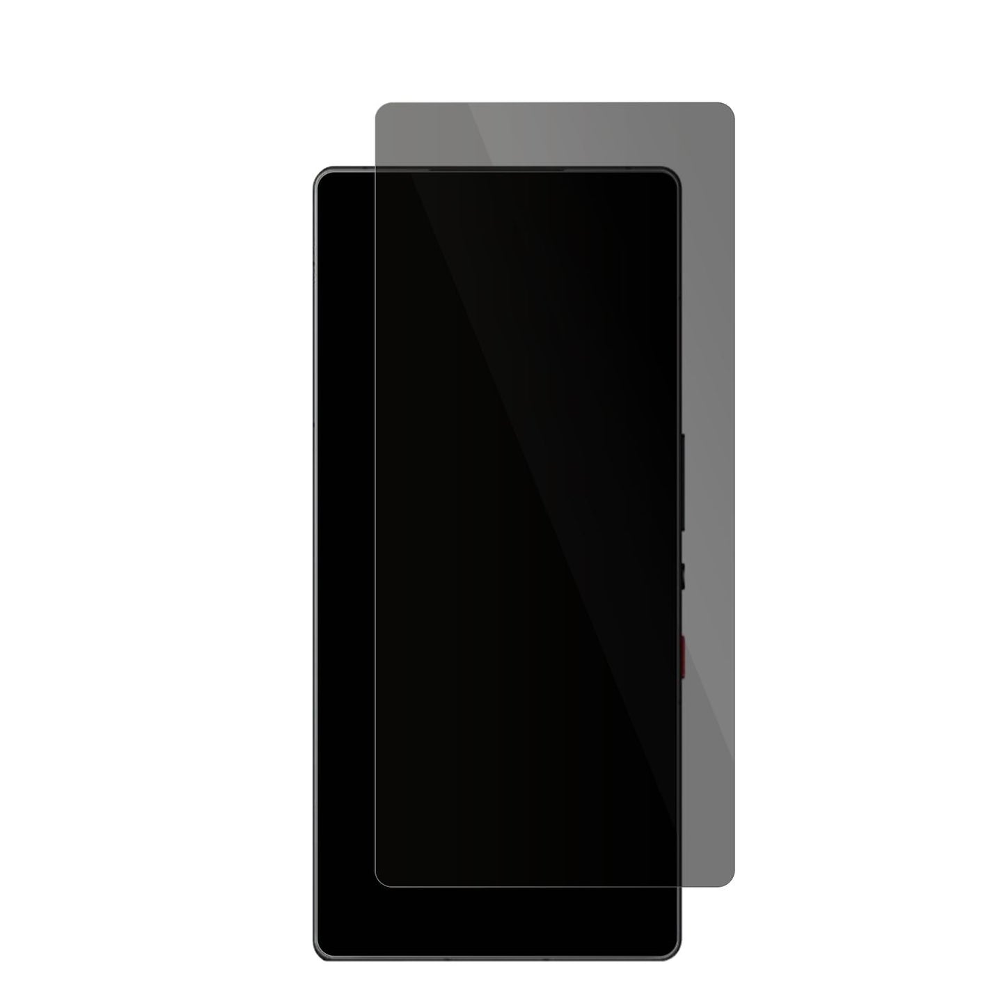 ZTENubia Redmagic 10 Pro+ mit aufgebrachter dipos Flex Schutzfolie, die seitliche Einblicke blockiert