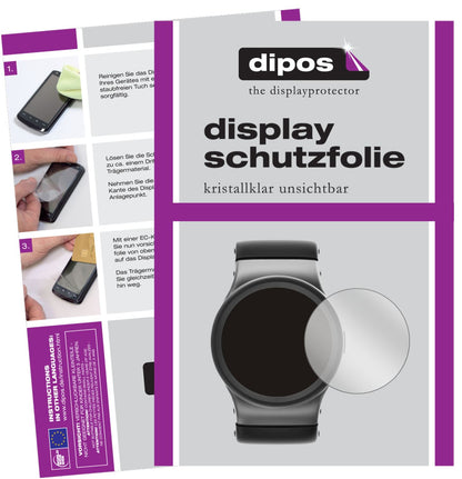 2x Schutzfolie klar für 42 mm Durchmesser Uhr Display-Schutzfolie