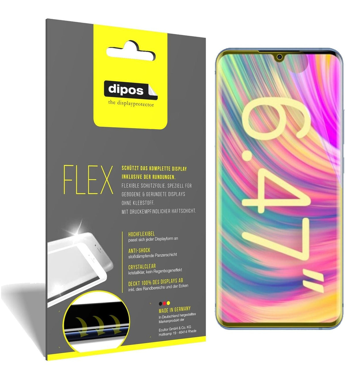 2x 3D Full Cover Schutzfolie für ZTE Blade 20 Pro 5G